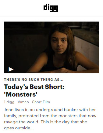 Monsters is on Digg